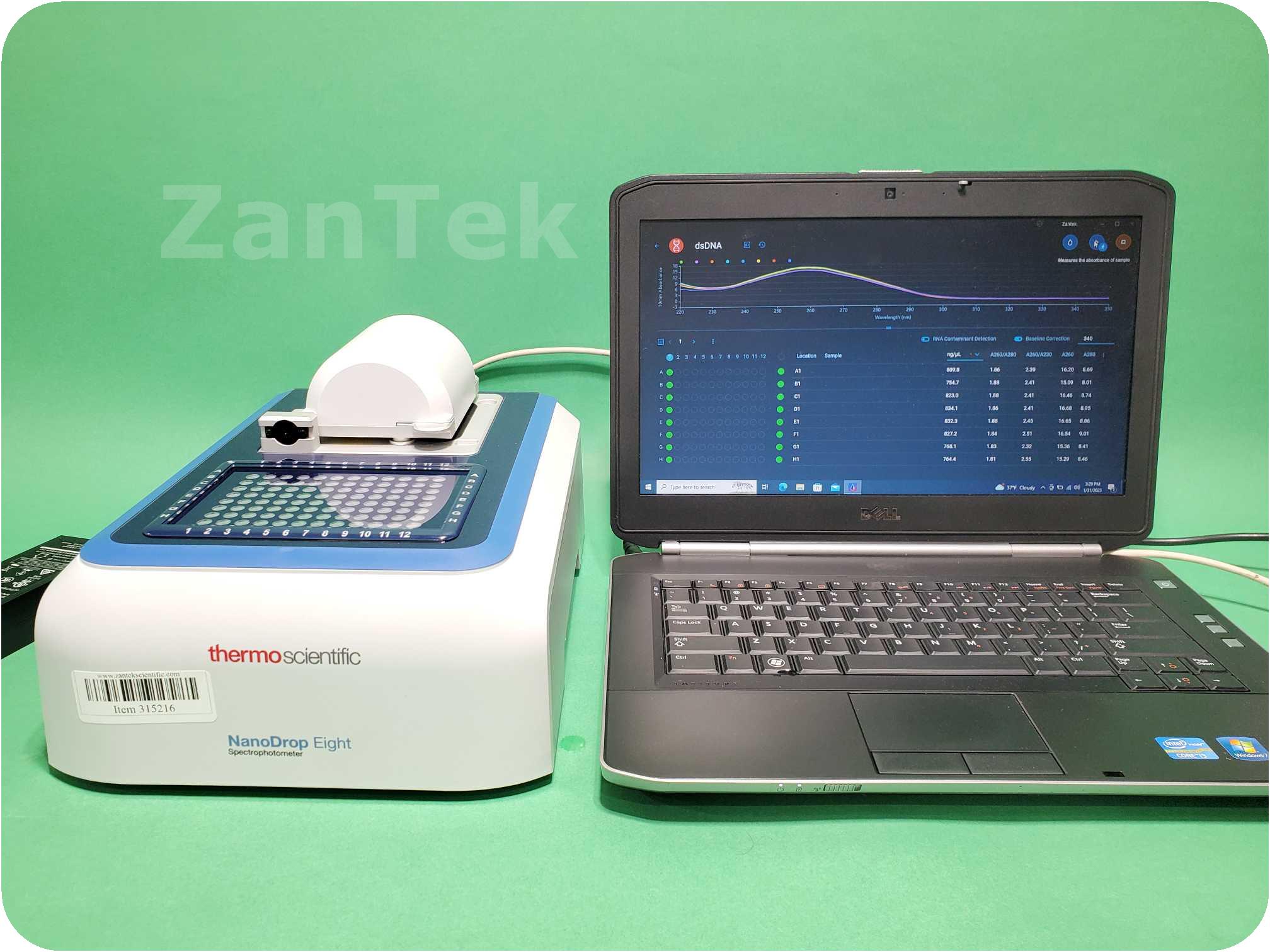 ZanTek Scientific 315216Thermo Scientific NanoDrop Eight